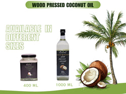 Image of Wood Pressed Coconut Oil (400 Glass Jar) | Natural Coconut Oil