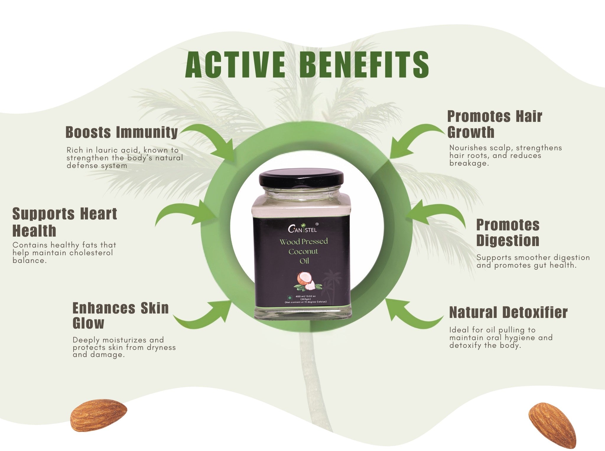 Wood Pressed Coconut Oil (400 Glass Jar) | Natural Coconut Oil