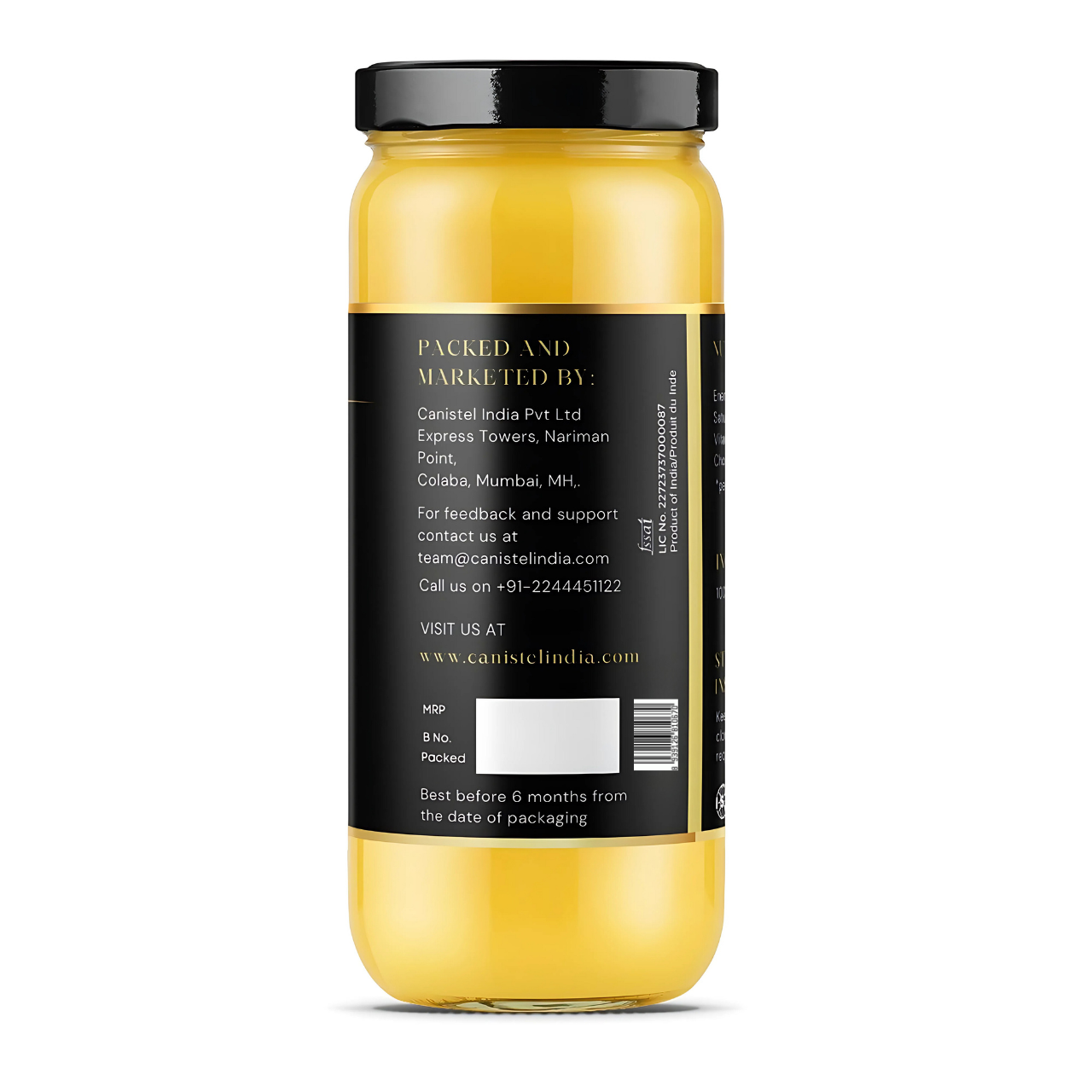 Canistel A2 Desi Gir Cow Ghee | Traditional Bilona Churned | 100% Natural 250ml - canistelindia