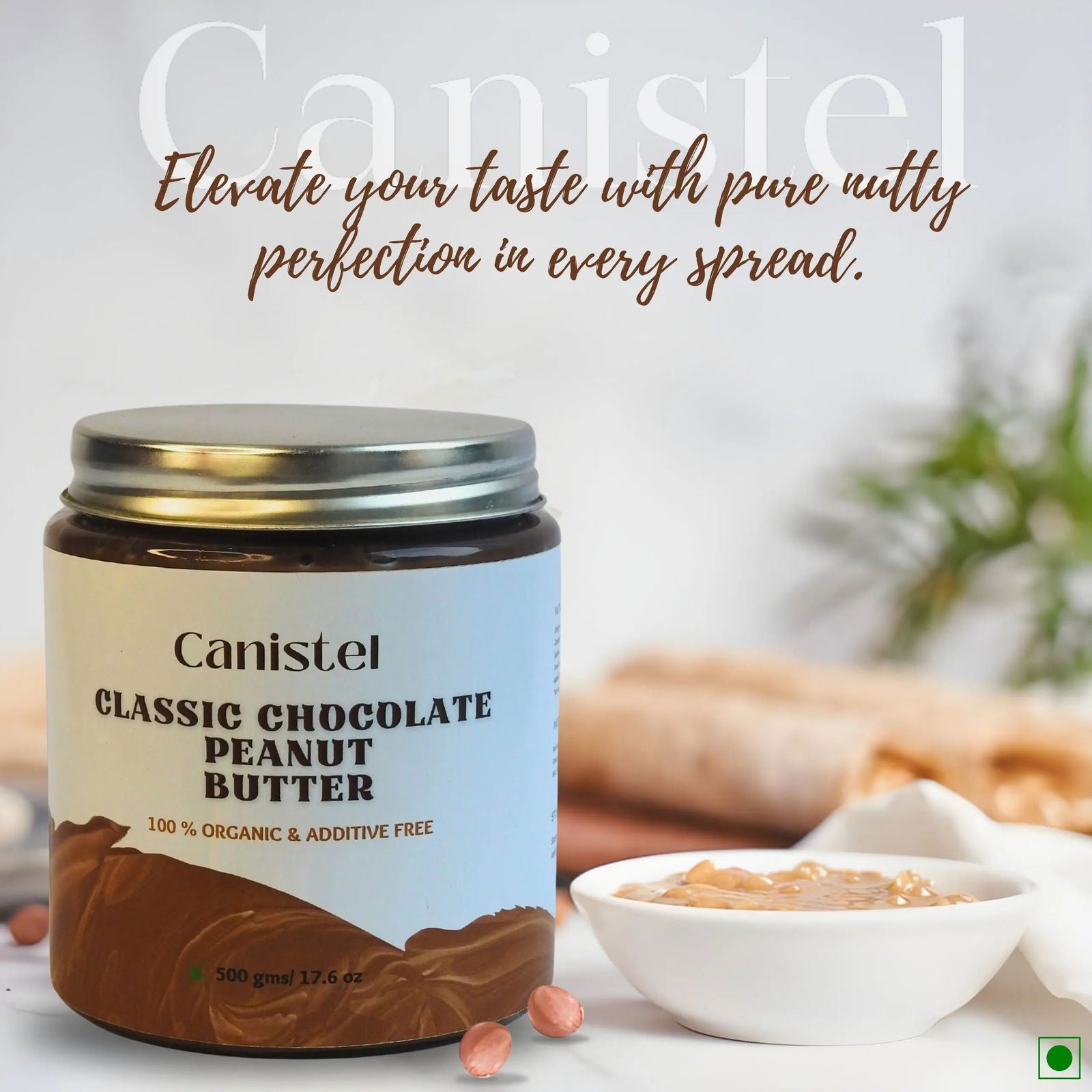 Image of Canistel Classic Chocolate Peanut Butter | (500grams) | Protein Rich - canistelindia
