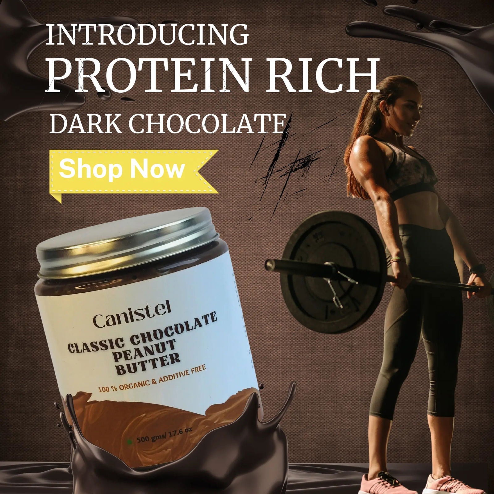 Image of Canistel Classic Chocolate Peanut Butter | (500grams) | Protein Rich - canistelindia