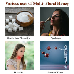 Image of Combo Rosewood Honey & Multi- Floral Honey| 100% Pure & Natural | Raw Unprocessed - canistelindia