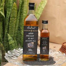 Image of Combo Wood Pressed Almond & Black Sesame Oil | Gingelly Oil - canistelindia