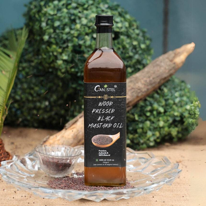 Image of Combo of Wood Pressed Black Mustard and Coconut Oil – 1 Litre - canistelindia