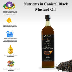 Image of Combo of Wood Pressed Black Mustard and Yellow Mustard Oil – 1 Litre - canistelindia