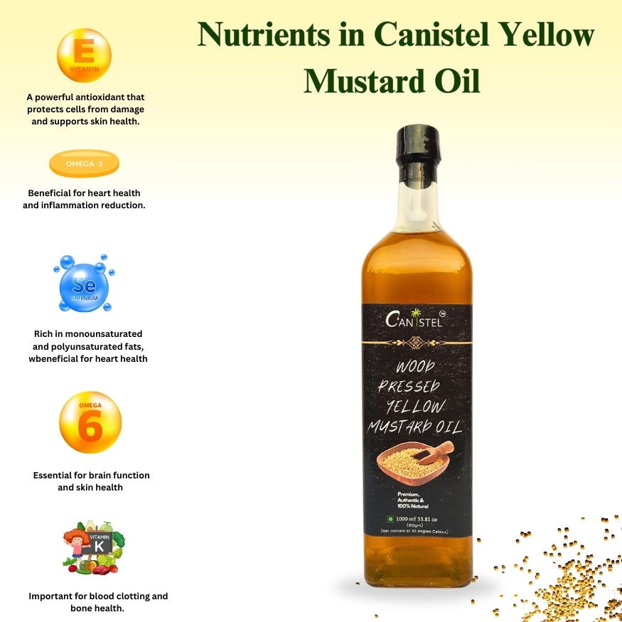 Image of Combo of Wood Pressed Black Mustard and Yellow Mustard Oil – 1 Litre - canistelindia
