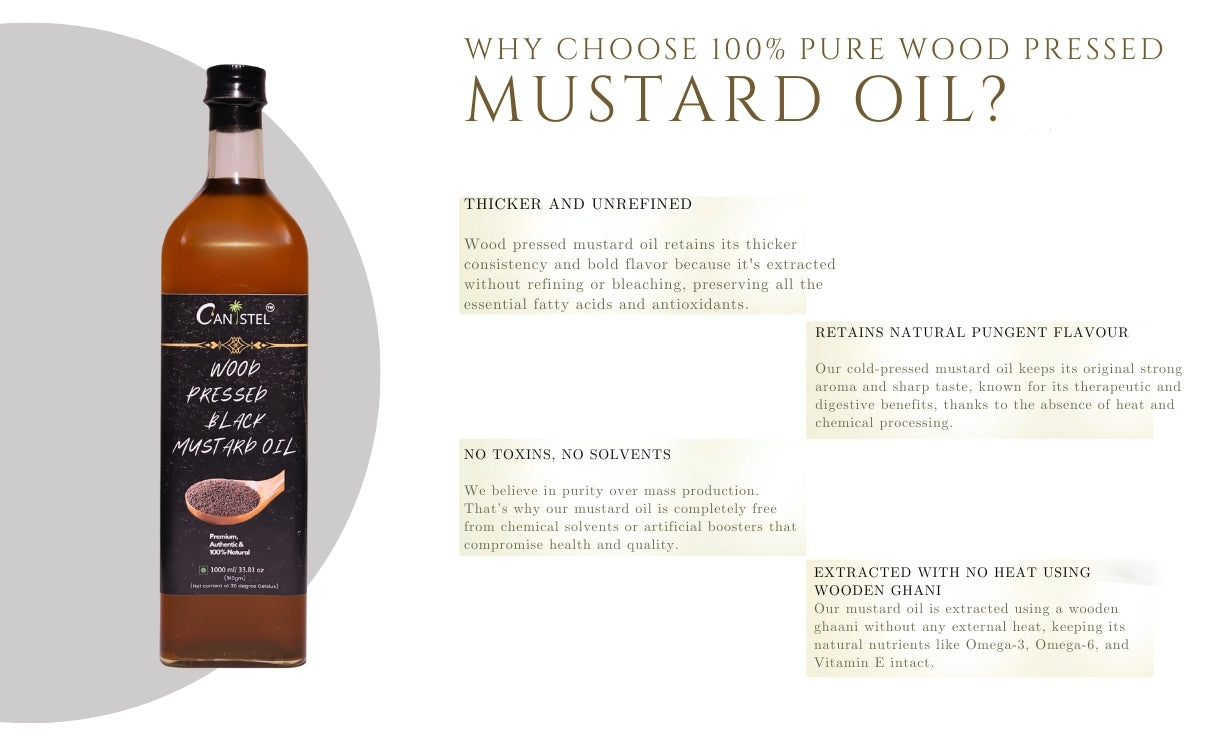 Image of Combo of Wood Pressed Black Mustard and Yellow Mustard Oil – 1 Litre