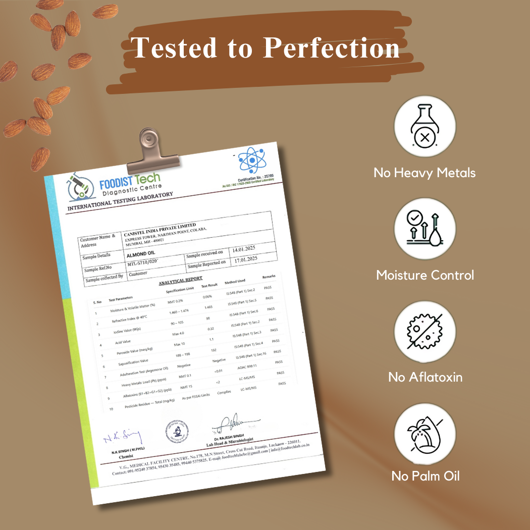 Image of Wood Pressed Almond Oil | Pure & Natural Extract | Virgin Roghan Badam | 100 ml