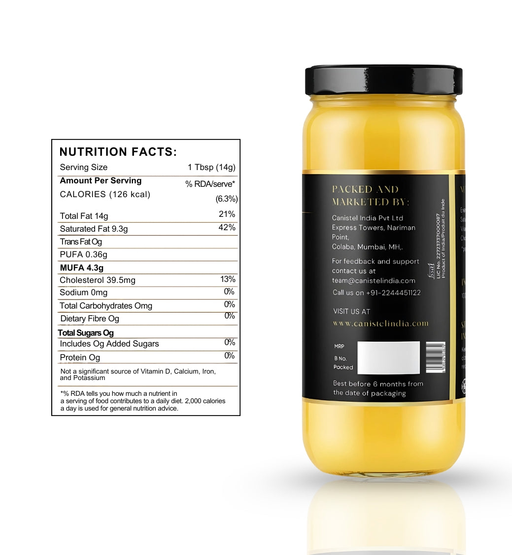 Image of Canistel A2 Desi Gir Cow Ghee | Traditional Bilona Churned | 100% Natural 250ml