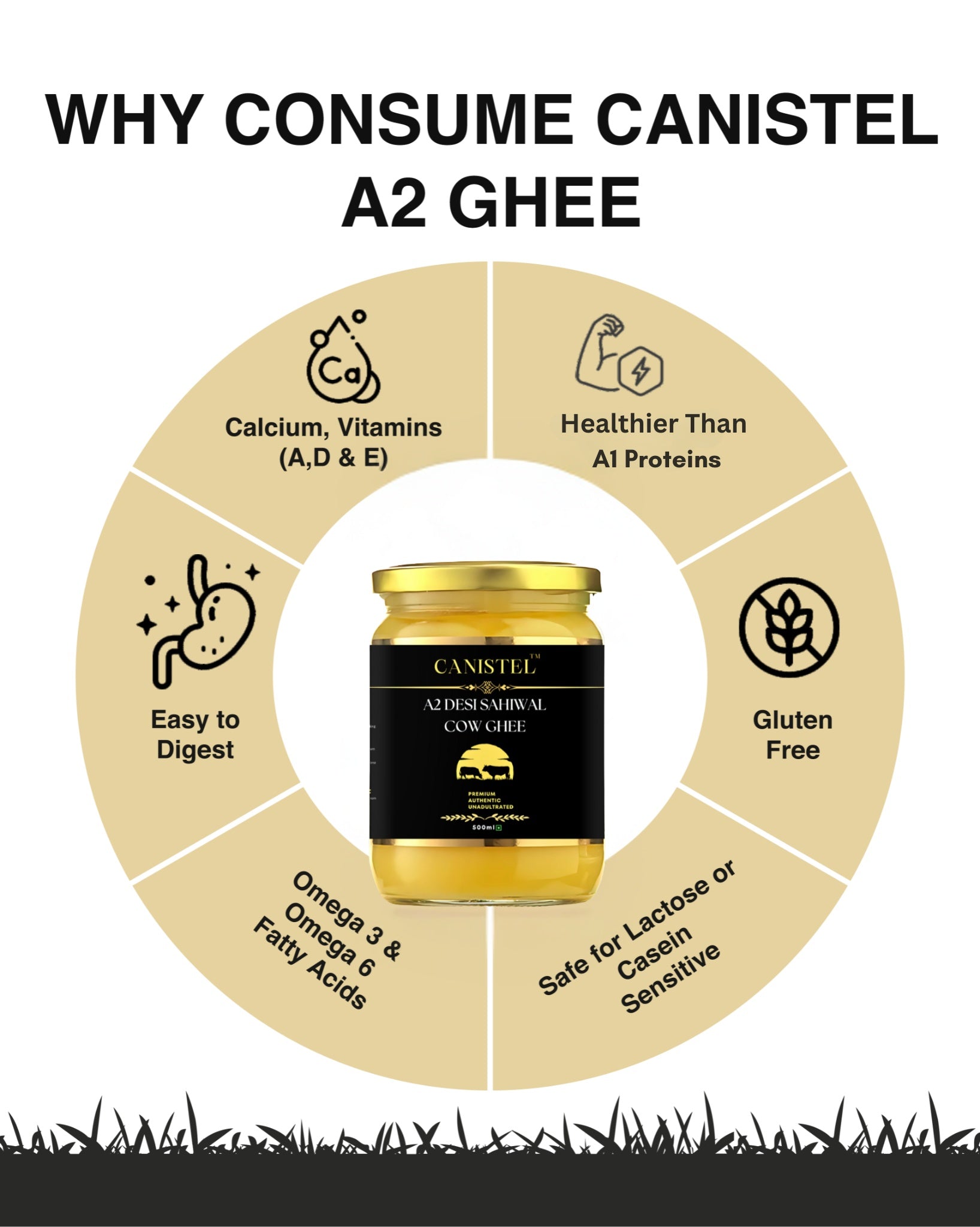 Image of Combo A2 Sahiwal Cow Ghee & Black Sesame Oil | Gingelly Oil