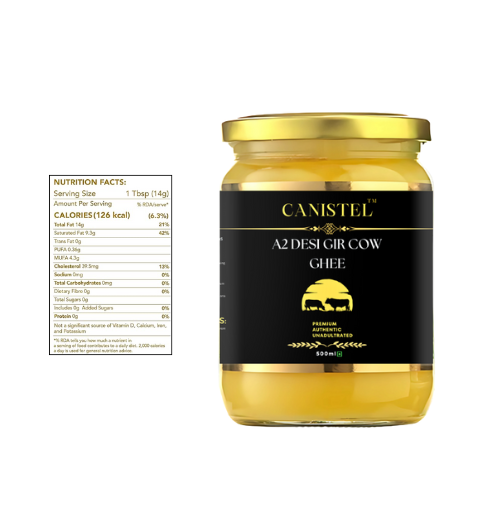 Canistel A2 Desi Sahiwal Cow Ghee – Traditional Bilona Churned – 100% Natural