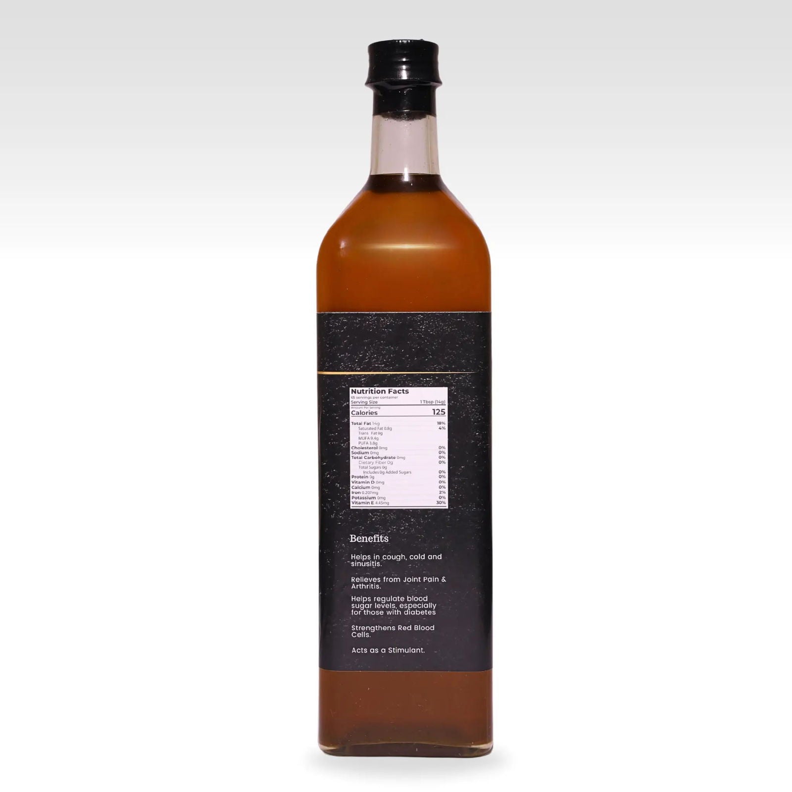 Wood Pressed Black Mustard Oil (1 Litre | Glass Bottle) | Natural - canistelindia