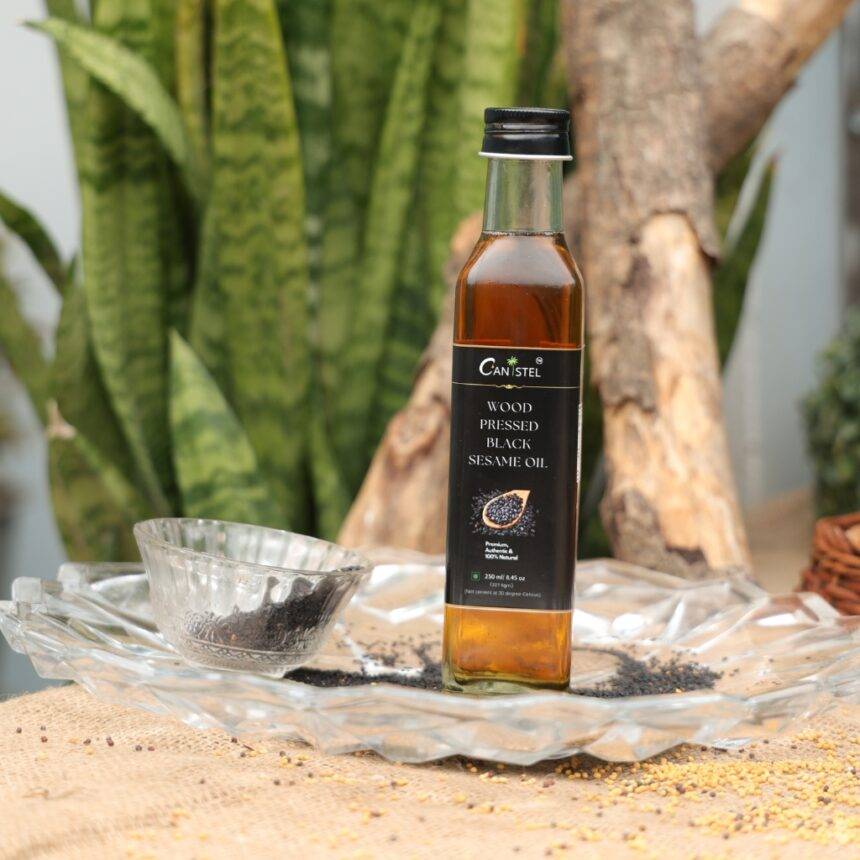Image of Wood Pressed Black Sesame Oil | Gingelly Oil | 250 ml Pack - canistelindia
