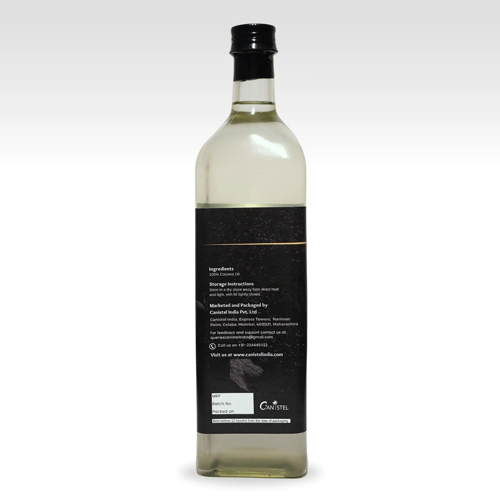 Image of Wood Pressed Coconut Oil (1Litre Glass Bottle) | Natural Coconut Oil - canistelindia