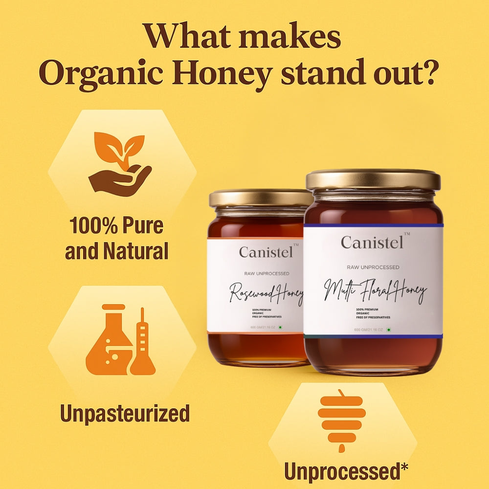 Image of Combo Rosewood Honey & Multi- Floral Honey| 100% Pure & Natural | Raw Unprocessed