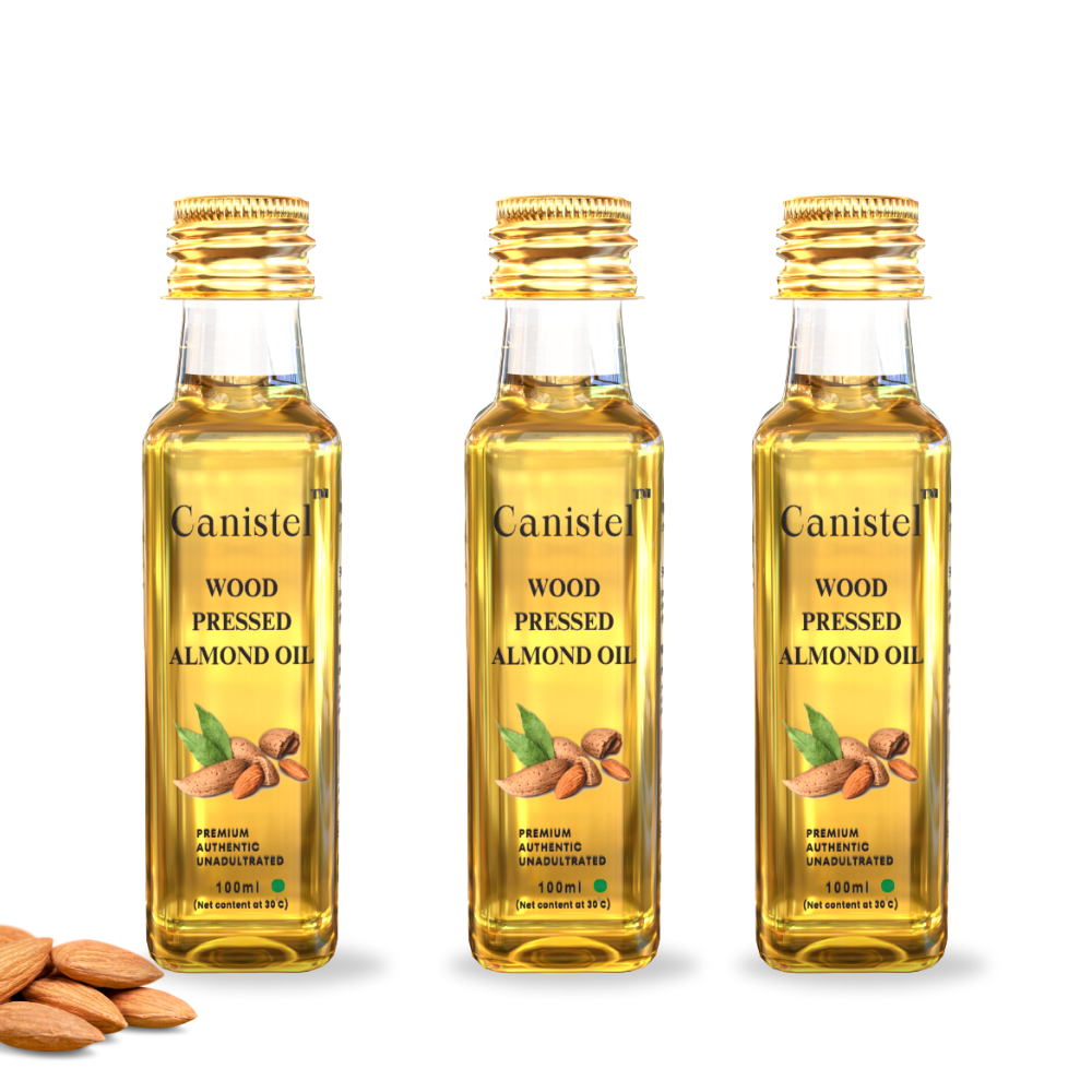 Image of Wood Pressed Almond Oil | Pure & Natural Extract | Virgin Roghan Badam | 100 ml