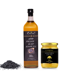 Image of Combo A2 Sahiwal Cow Ghee & Black Sesame Oil | Gingelly Oil