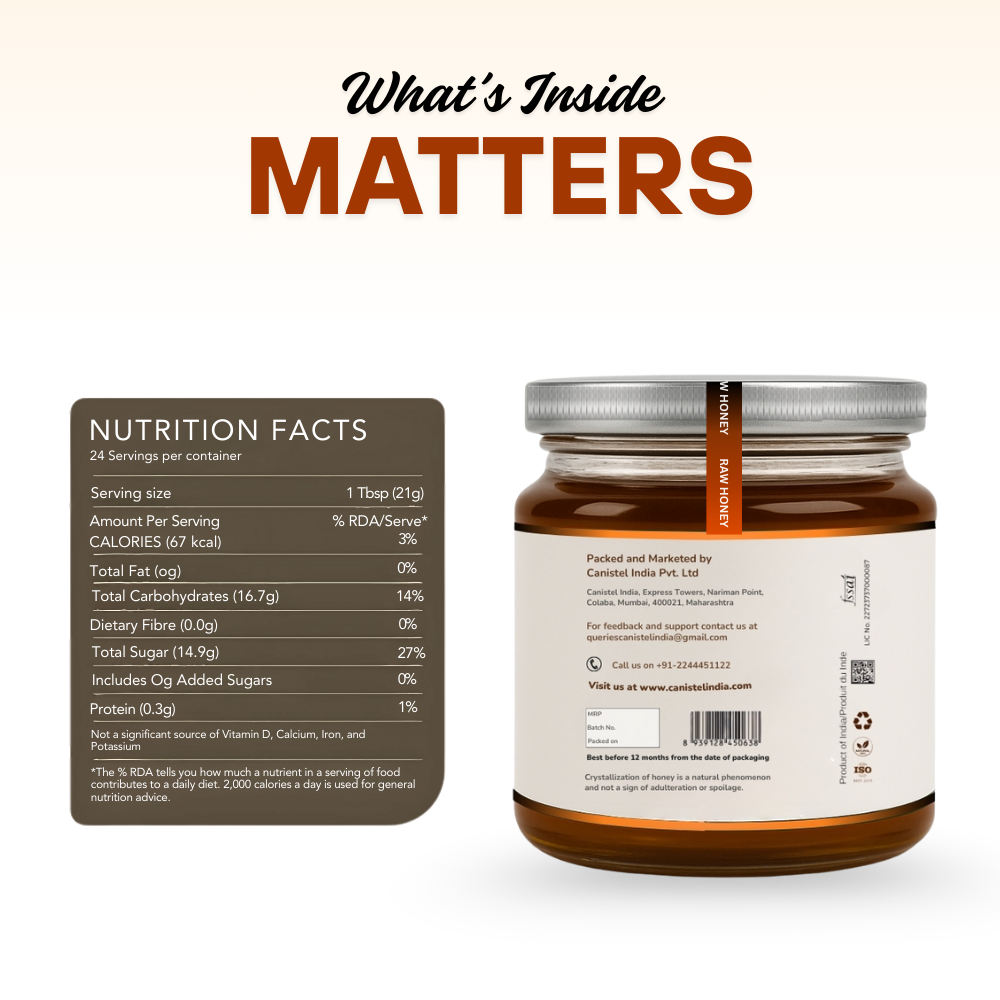 Raw Unprocessed Beri Honey | 100% Pure & Natural | NMR Tested | 250 g