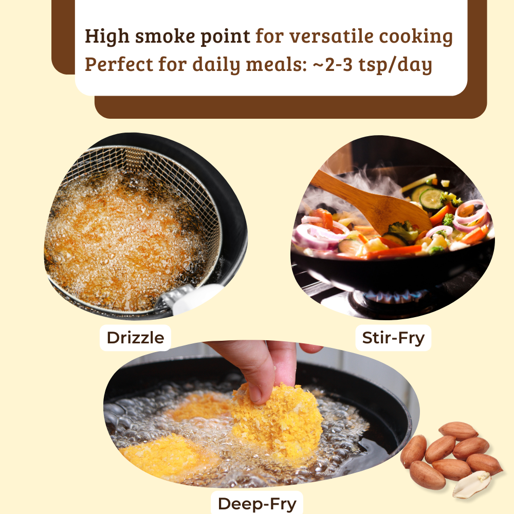 Image of Wood Pressed Groundnut Peanuts Oil 1 Litre | Natural | Chemical-Free