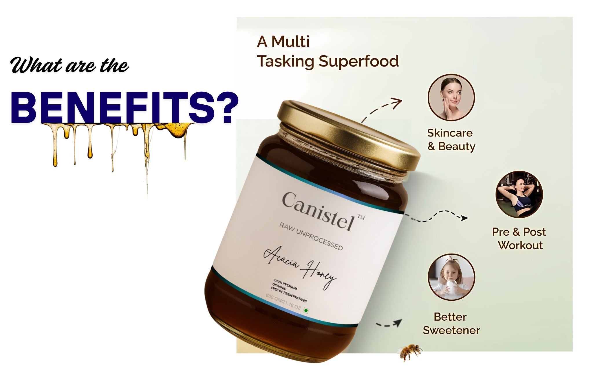 Image of Raw Unprocessed Acacia Honey | 100% Pure & Natural