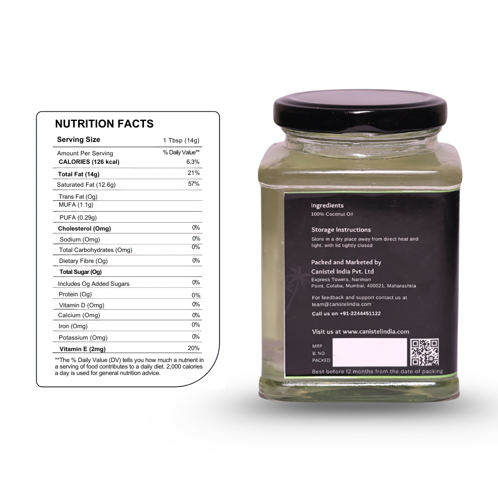 Wood Pressed Coconut Oil (400 Glass Jar) | Natural Coconut Oil
