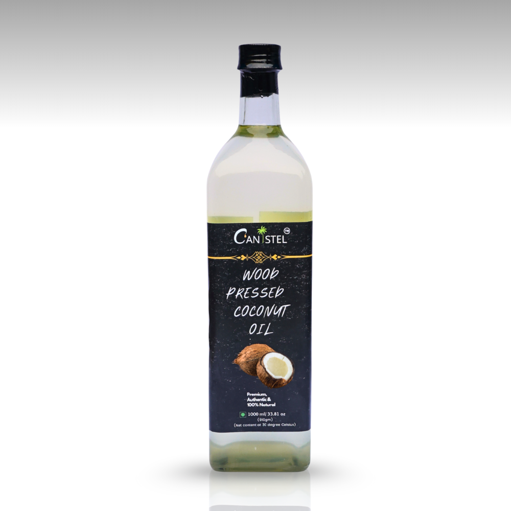 Image of Wood Pressed Coconut Oil (1Litre Glass Bottle) | Natural Coconut Oil