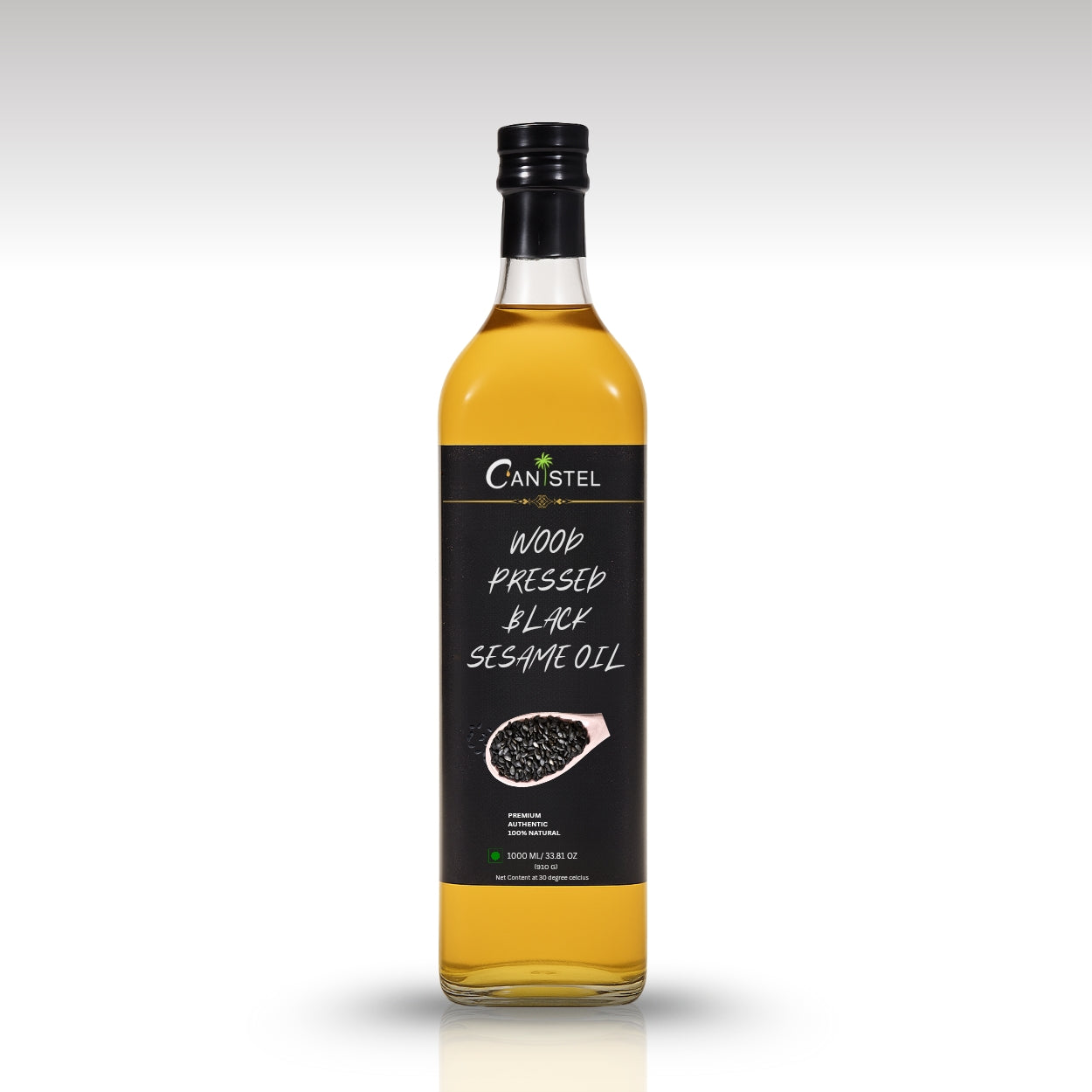 Image of Wood Pressed Black Sesame Oil | Gingelly Oil | Natural | 1 L